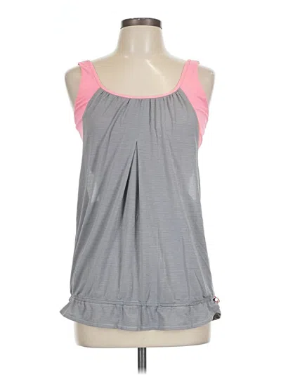Pre-owned Lululemon Athletica Tank Top Gray Halter Neckline Tops
