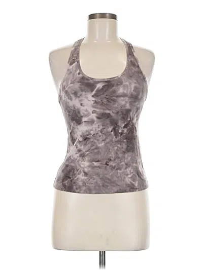 Pre-owned Lululemon Athletica Tank Top Gray Halter Neckline Tops