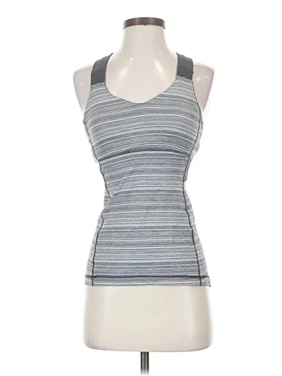 Pre-owned Lululemon Athletica Tank Top Gray Halter Neckline Tops