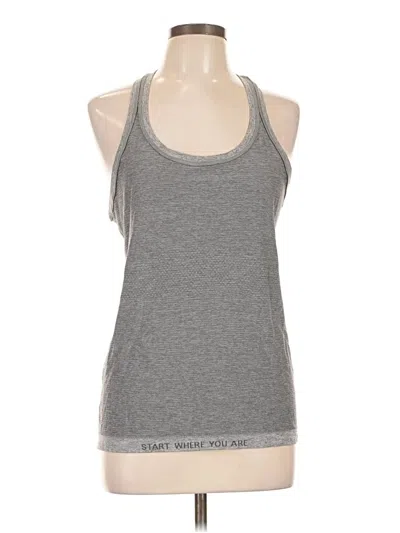 Pre-owned Lululemon Athletica Tank Top Gray Halter Neckline Tops
