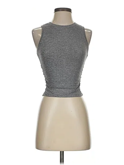 Pre-owned Lululemon Athletica Tank Top Gray Halter Neckline Tops