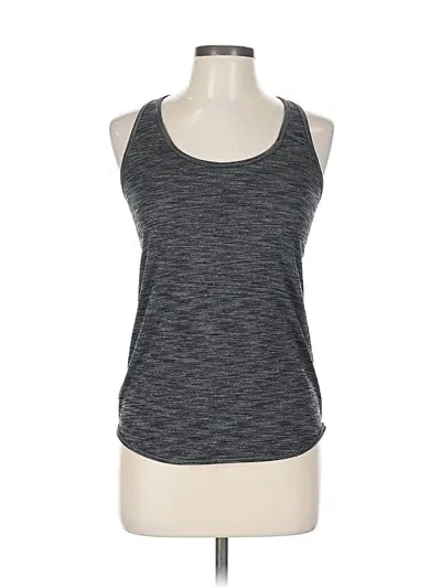 Pre-owned Lululemon Athletica Tank Top Gray Marled Pattern Scoop Neck Tops