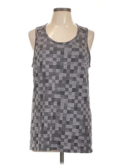 Pre-owned Lululemon Athletica Tank Top Gray Square Neckline Tops