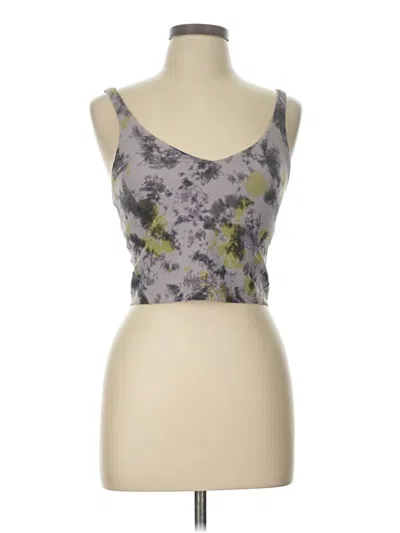 Pre-owned Lululemon Athletica Tank Top Gray Strapless Neckline Tops