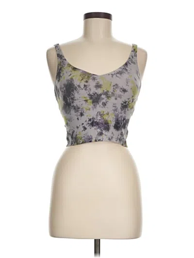 Pre-owned Lululemon Athletica Tank Top Gray Strapless Neckline Tops