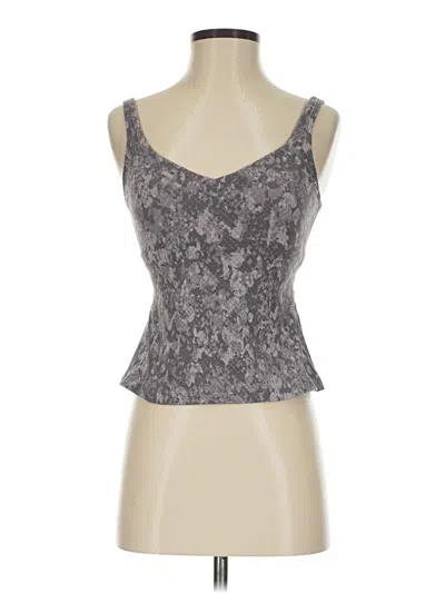 Pre-owned Lululemon Athletica Tank Top Gray Strapless Neckline Tops