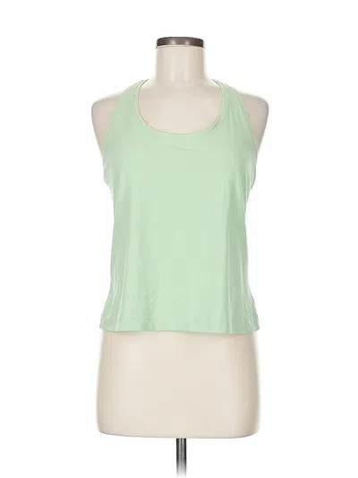 Pre-owned Lululemon Athletica Tank Top Green Halter Neckline Tops