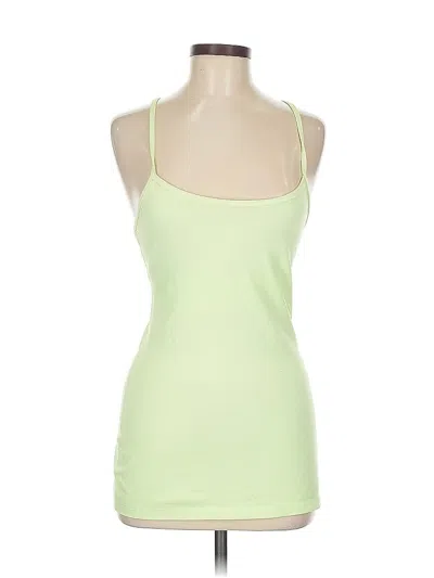 Pre-owned Lululemon Athletica Tank Top Green Halter Neckline Tops