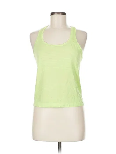 Pre-owned Lululemon Athletica Tank Top Green Halter Neckline Tops
