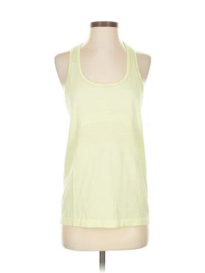 Pre-owned Lululemon Athletica Tank Top Green Halter Neckline Tops