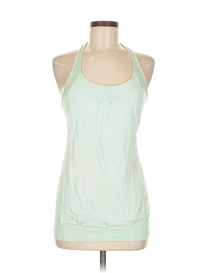 Pre-owned Lululemon Athletica Tank Top Green Halter Neckline Tops