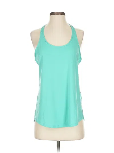 Pre-owned Lululemon Athletica Tank Top Green Halter Neckline Tops