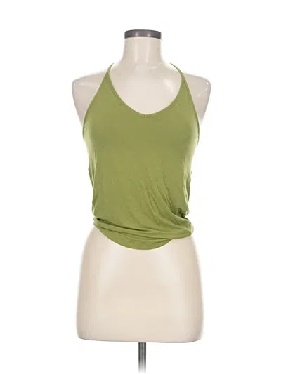 Pre-owned Lululemon Athletica Tank Top Green Halter Neckline Tops