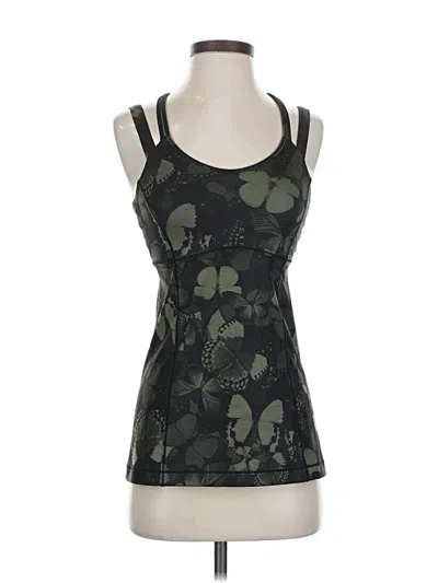 Pre-owned Lululemon Athletica Tank Top Green Halter Neckline Tops