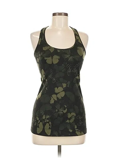 Pre-owned Lululemon Athletica Tank Top Green Halter Neckline Tops
