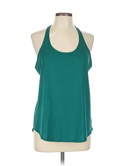 Pre-owned Lululemon Athletica Tank Top Green Halter Neckline Tops