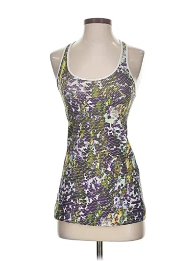 Pre-owned Lululemon Athletica Tank Top Green Halter Neckline Tops