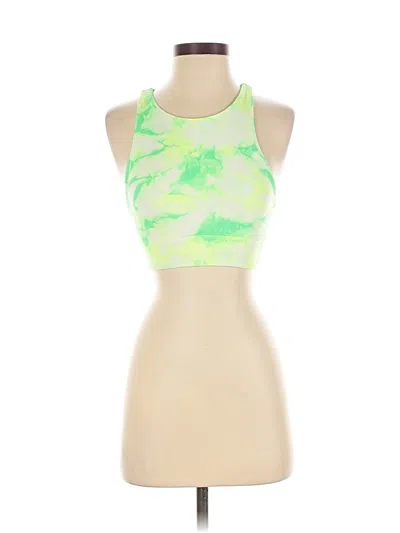 Pre-owned Lululemon Athletica Tank Top Green Halter Neckline Tops