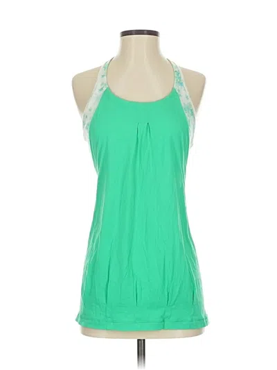 Pre-owned Lululemon Athletica Tank Top Green Halter Neckline Tops