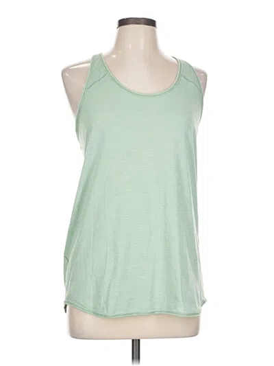 Pre-owned Lululemon Athletica Tank Top Green Halter Neckline Tops