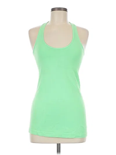 Pre-owned Lululemon Athletica Tank Top Green Halter Neckline Tops