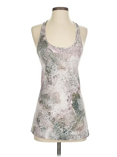 Pre-owned Lululemon Athletica Tank Top Green Halter Neckline Tops