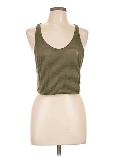 Pre-owned Lululemon Athletica Tank Top Green Halter Neckline Tops
