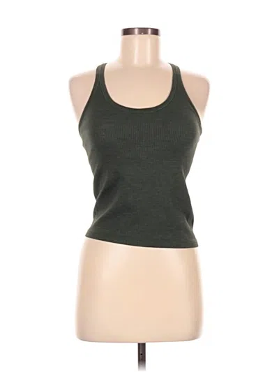 Pre-owned Lululemon Athletica Tank Top Green Halter Neckline Tops