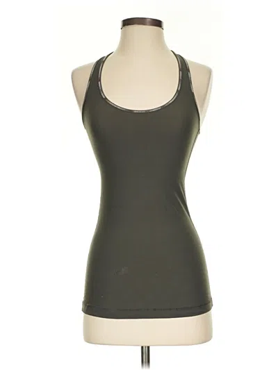 Pre-owned Lululemon Athletica Tank Top Green Halter Neckline Tops