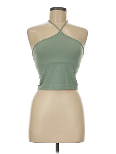 Pre-owned Lululemon Athletica Tank Top Green Halter Neckline Tops