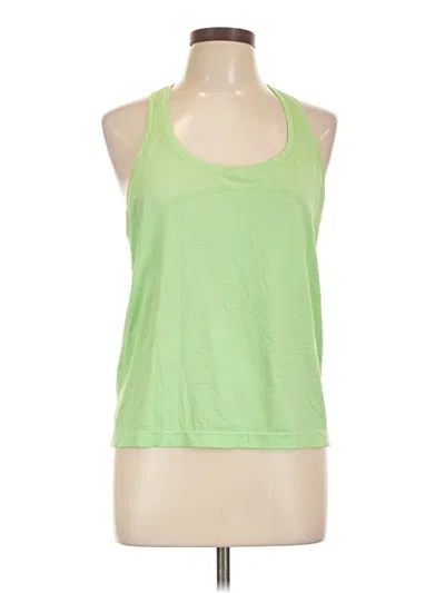 Pre-owned Lululemon Athletica Tank Top Green Halter Neckline Tops