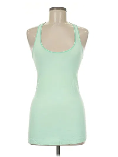Pre-owned Lululemon Athletica Tank Top Green Halter Neckline Tops