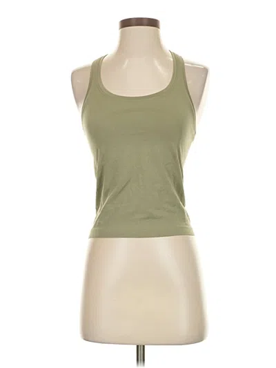 Pre-owned Lululemon Athletica Tank Top Green Halter Neckline Tops