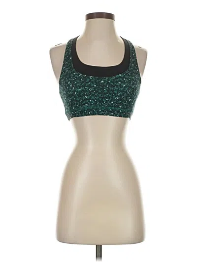 Pre-owned Lululemon Athletica Tank Top Green Halter Neckline Tops