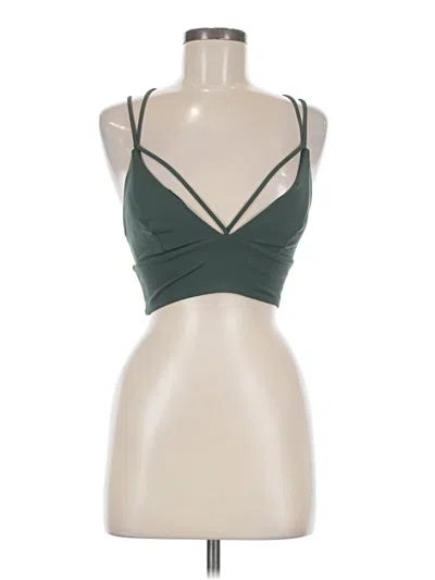 Pre-owned Lululemon Athletica Tank Top Green Halter Neckline Tops