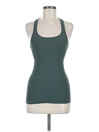 Pre-owned Lululemon Athletica Tank Top Green Halter Neckline Tops