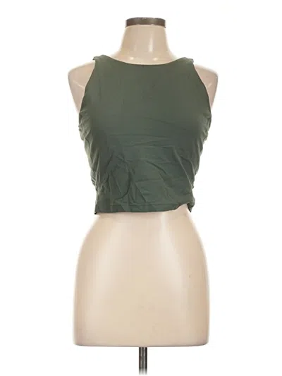 Pre-owned Lululemon Athletica Tank Top Green Halter Neckline Tops