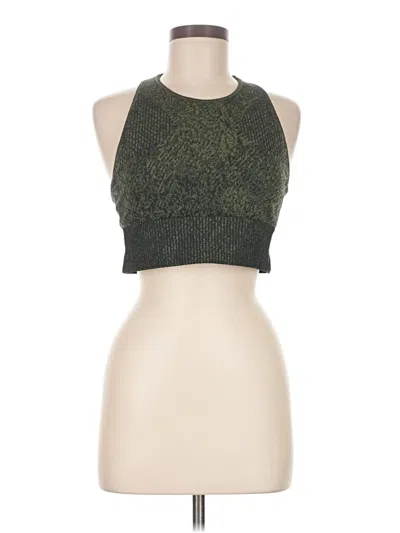 Pre-owned Lululemon Athletica Tank Top Green Halter Neckline Tops