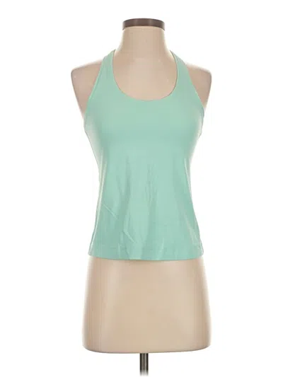 Pre-owned Lululemon Athletica Tank Top Green Halter Neckline Tops