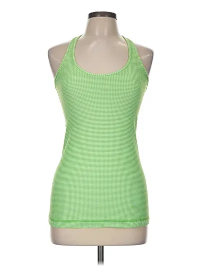 Pre-owned Lululemon Athletica Tank Top Green Halter Neckline Tops