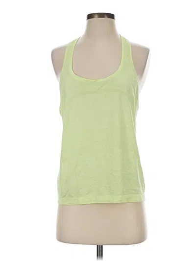 Pre-owned Lululemon Athletica Tank Top Green Halter Neckline Tops