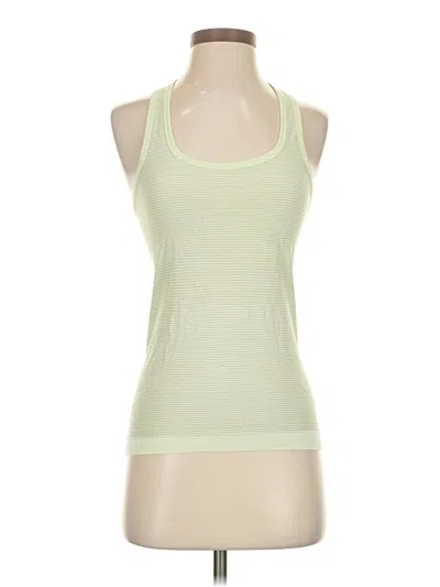 Pre-owned Lululemon Athletica Tank Top Green Halter Neckline Tops