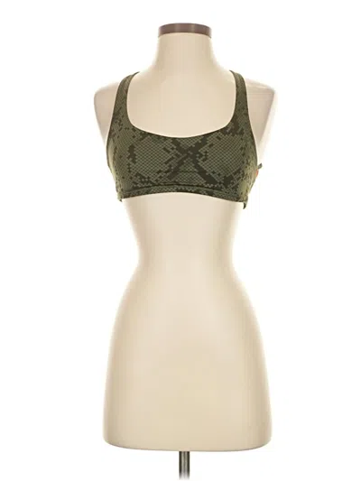 Pre-owned Lululemon Athletica Tank Top Green Halter Neckline Tops