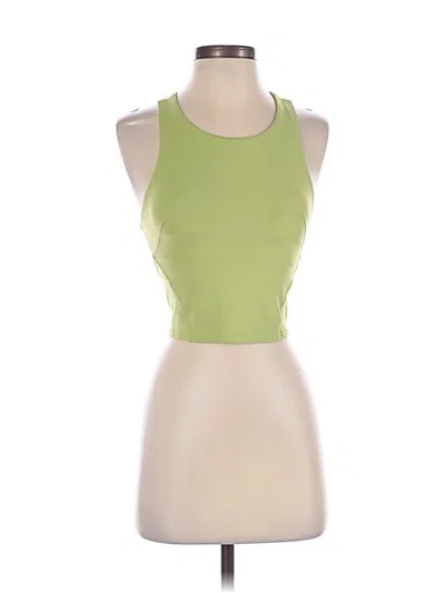 Pre-owned Lululemon Athletica Tank Top Green Halter Neckline Tops