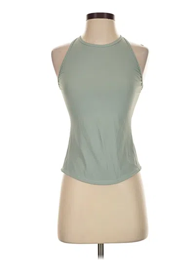 Pre-owned Lululemon Athletica Tank Top Green Halter Neckline Tops