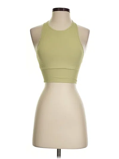Pre-owned Lululemon Athletica Tank Top Green Halter Neckline Tops