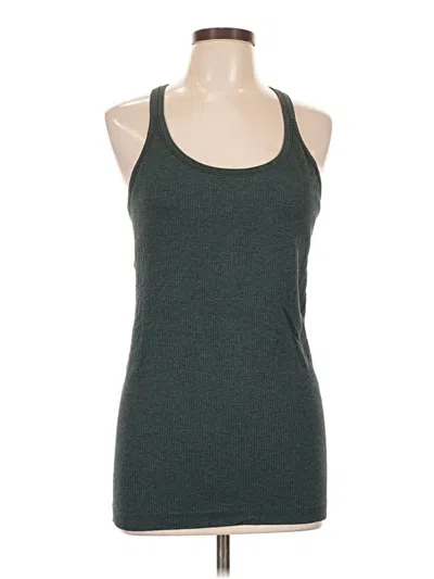 Pre-owned Lululemon Athletica Tank Top Green Halter Neckline Tops