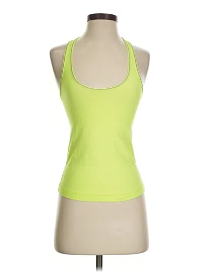 Pre-owned Lululemon Athletica Tank Top Green Halter Neckline Tops