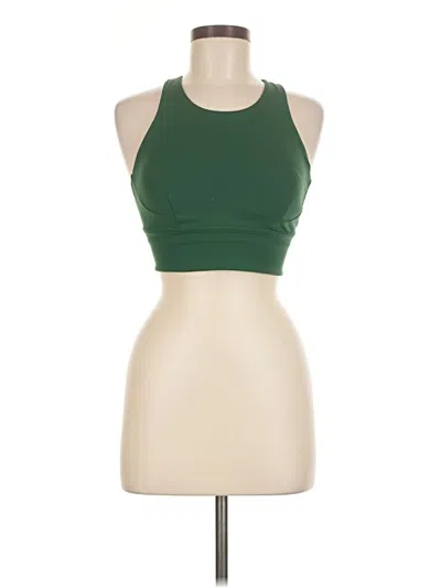 Pre-owned Lululemon Athletica Tank Top Green Halter Neckline Tops