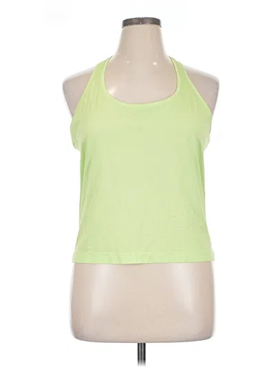 Pre-owned Lululemon Athletica Tank Top Green Halter Neckline Tops